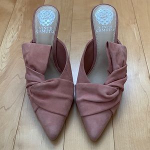 NWOT Vince Camuto Heels blush suede 3” stiletto - Size 7.5 (38) leather upper